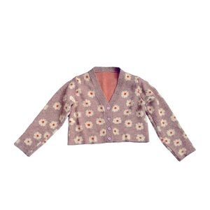 SHEIN Allover Floral Button Up Crop Cardigan- One size